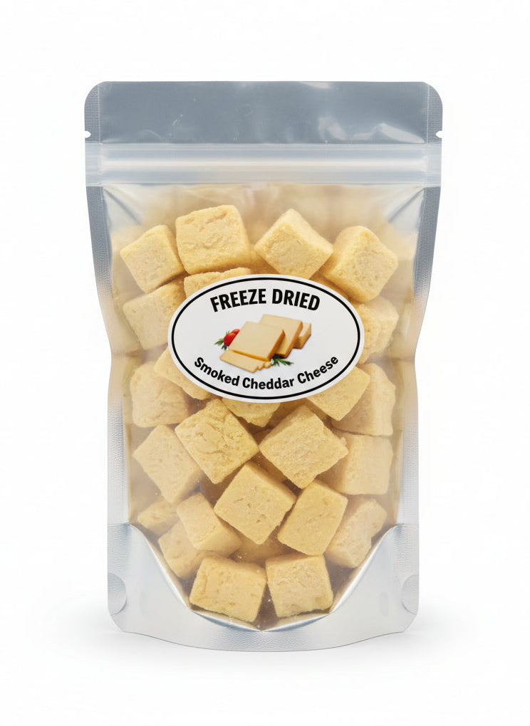 Smoked cheddar cheese cubes