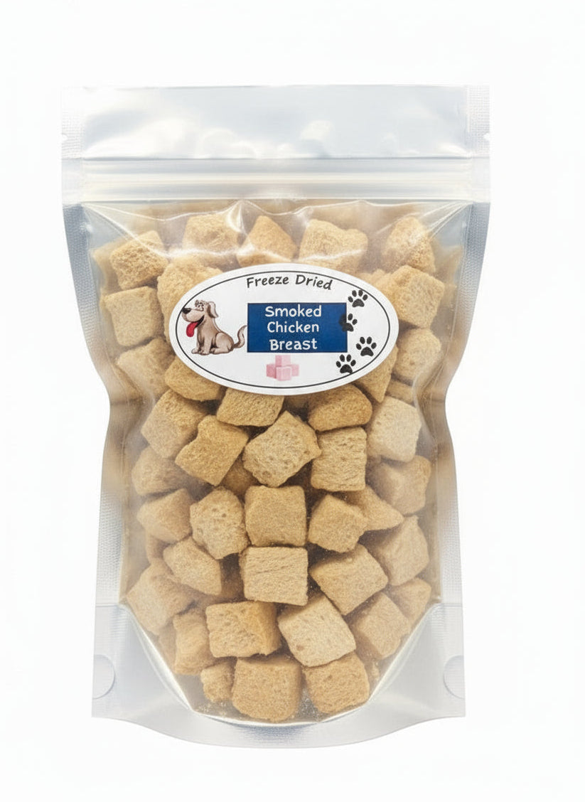 Smoked chicken breast cubes